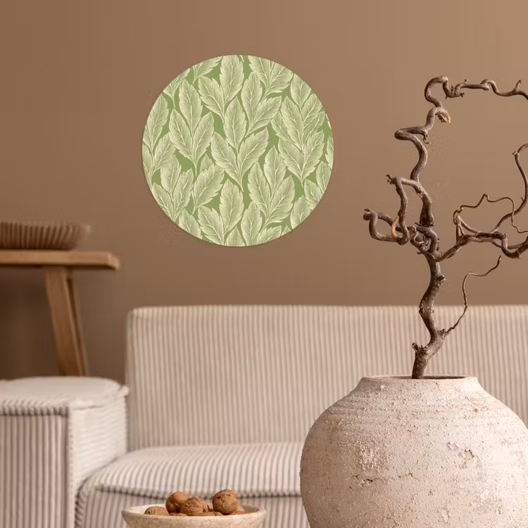 Behangcirkel - Groen - Botanisch - Bladeren - Vintage - Patroon — 2