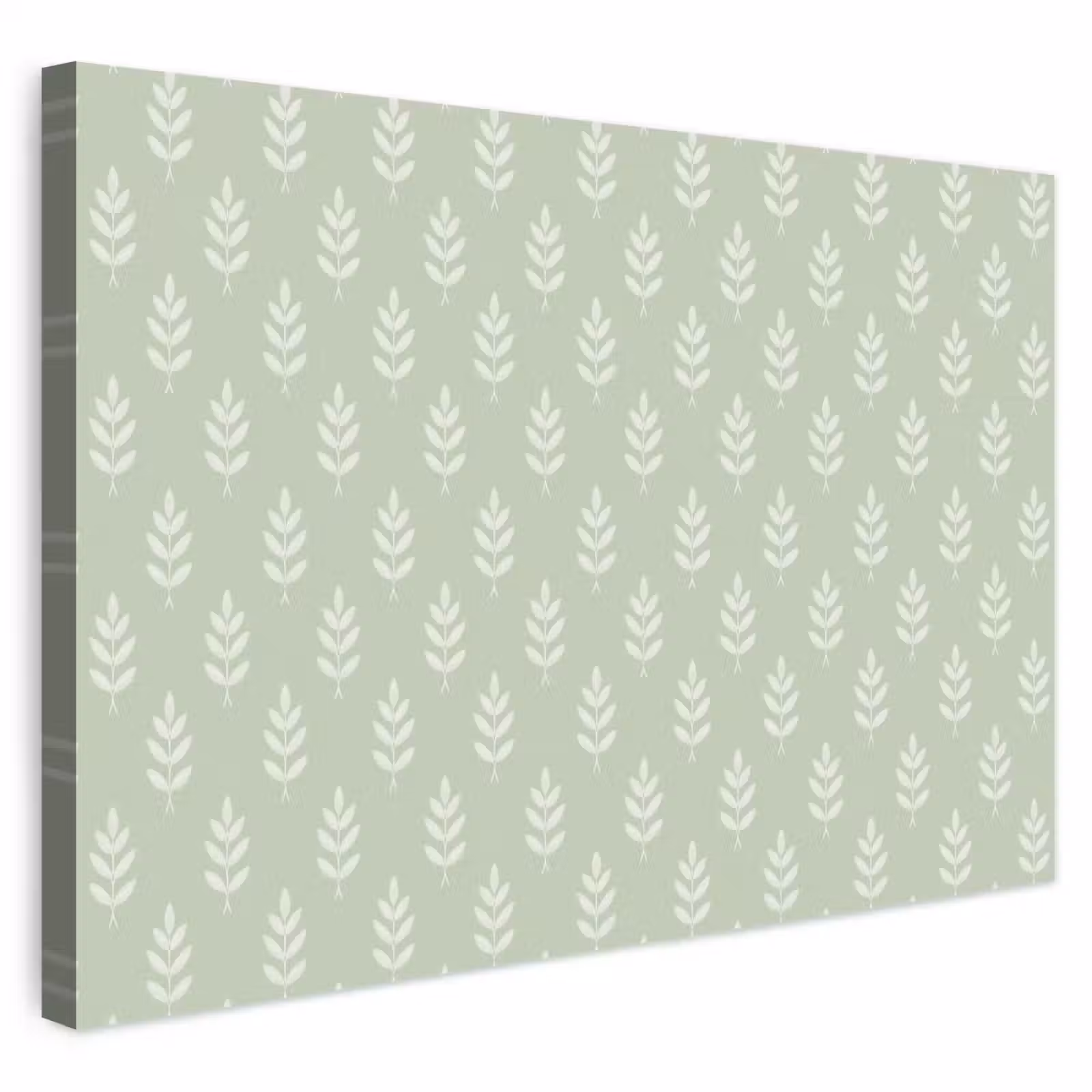 Buiten canvas - Saliegroen - Botanisch - Takjes - Minimalistisch - Patroon — 1