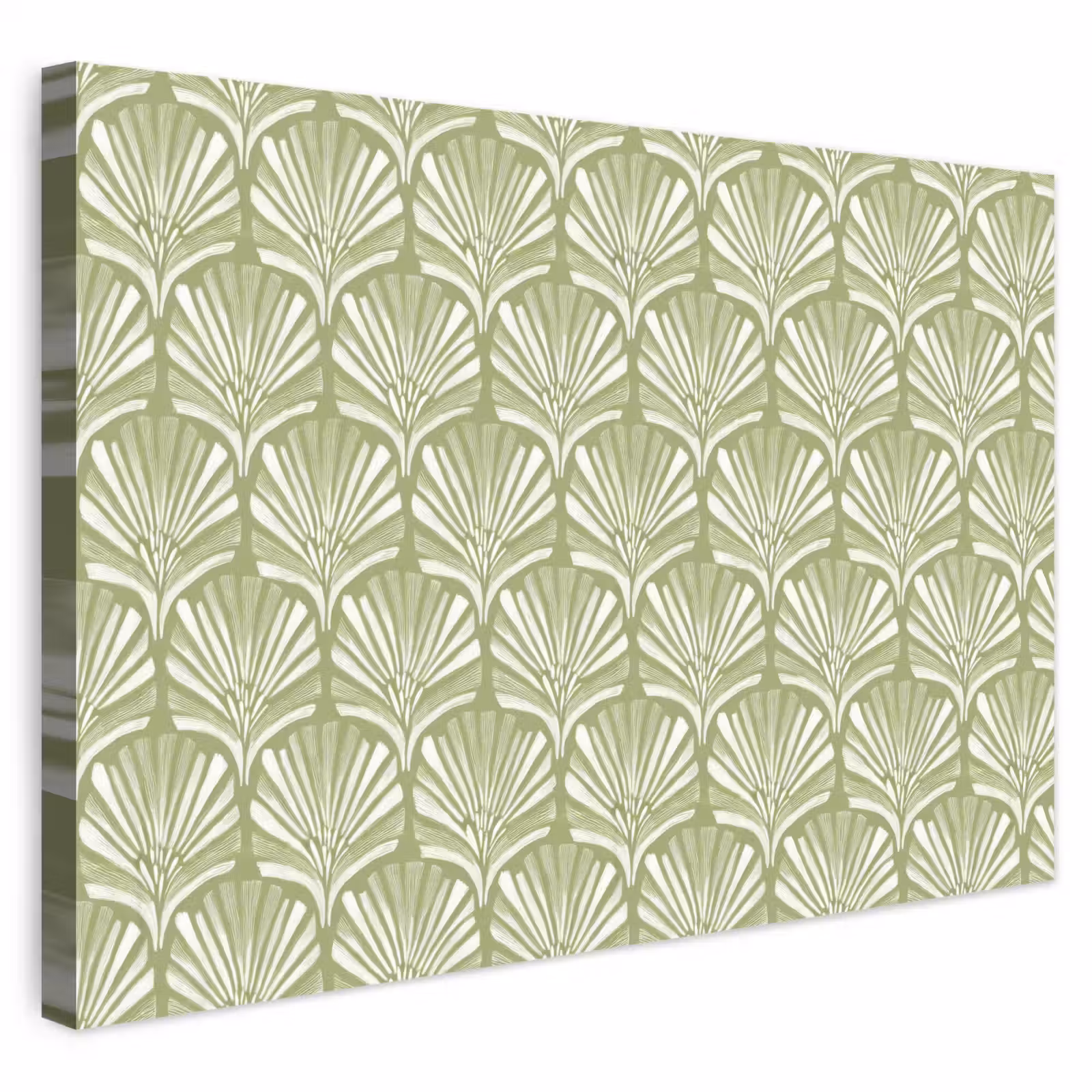 Buiten canvas - Saliegroen - Ginkgo Biloba - Waaier - Patroon — 1