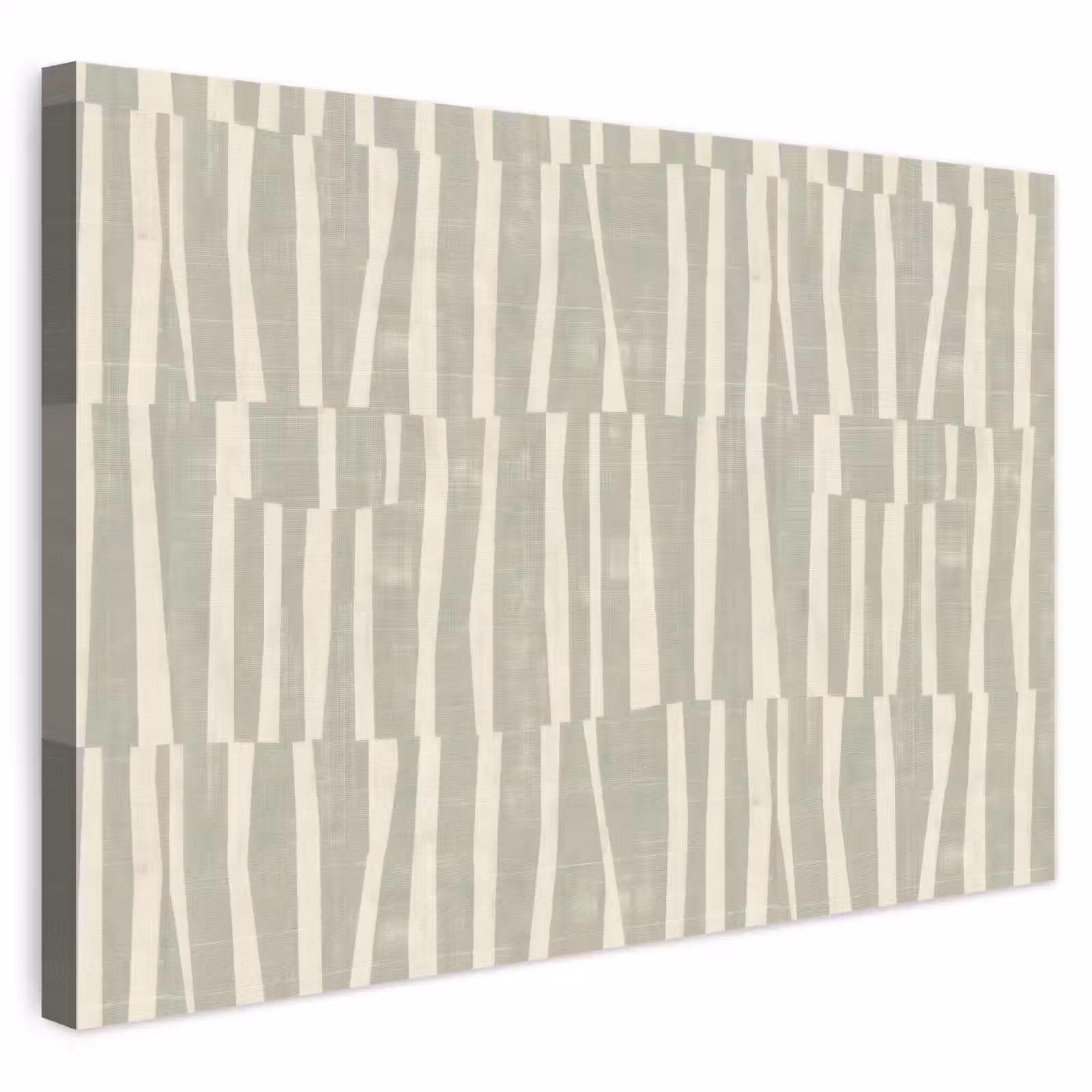 Buiten canvas - Saliegroen - Strepen - Geometrisch - Textuur - Patroon — 1