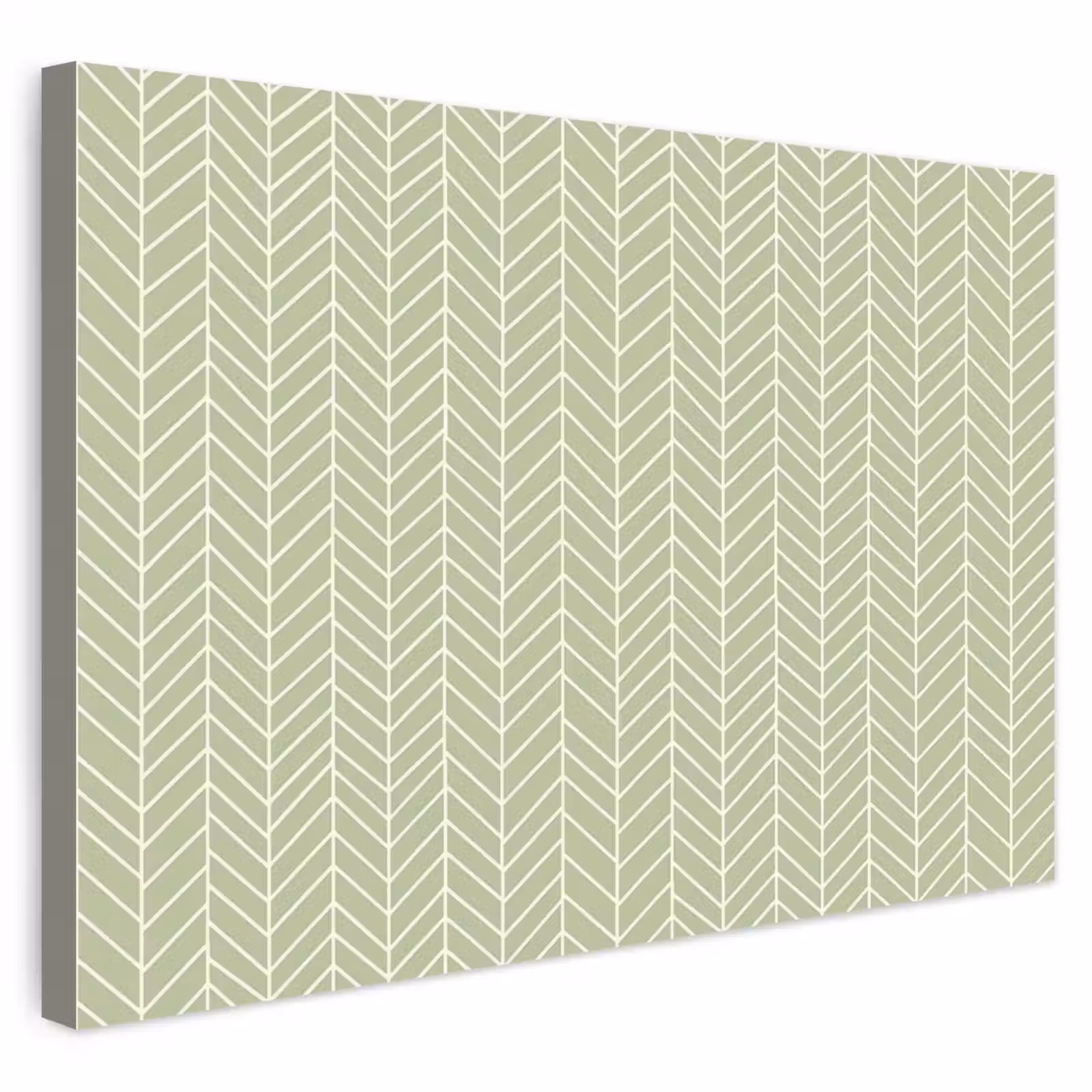 Buiten canvas - Saliegroen - Visgraat - Geometrisch - Patroon — 1