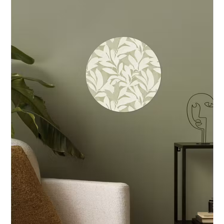 Behangcirkel - Saliegroen - Botanisch - Minimalistisch - Patroon — 3