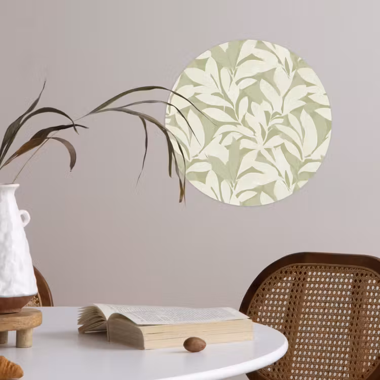 Behangcirkel - Saliegroen - Botanisch - Minimalistisch - Patroon — 4