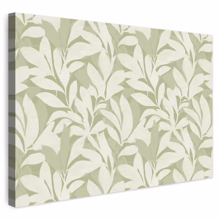 Buiten canvas - Saliegroen - Botanisch - Minimalistisch - Patroon — 1