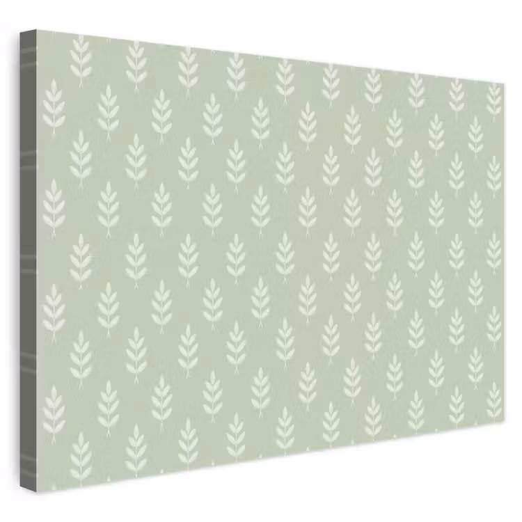 Buiten canvas - Saliegroen - Botanisch - Takjes - Minimalistisch - Patroon — 1