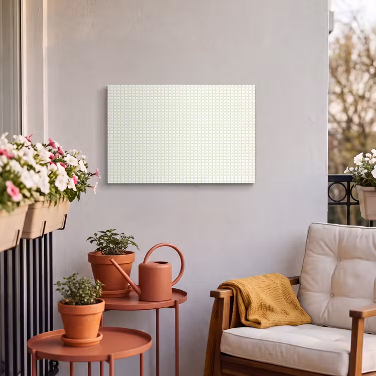 Buiten canvas - Saliegroen - Geometrisch - Cirkels - Patroon — 3
