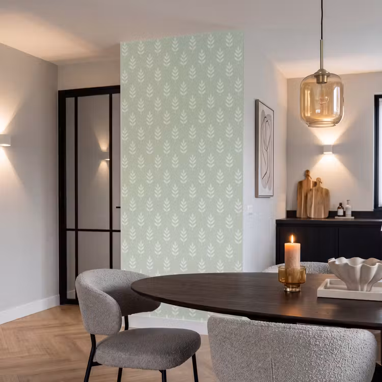 Behang - Saliegroen - Botanisch - Takjes - Minimalistisch - Patroon — 5