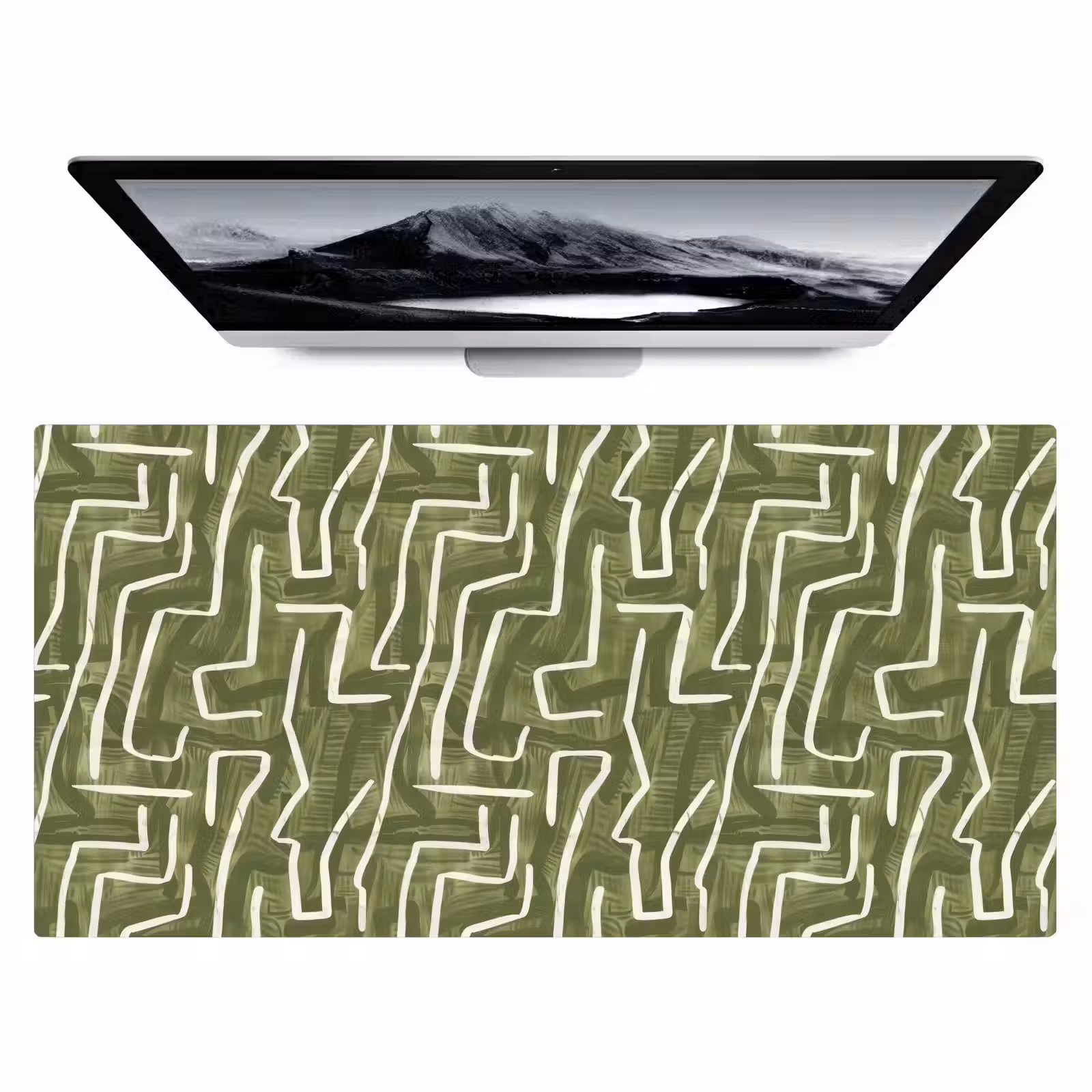 Bureau onderlegger - Groen - Abstract - Penseelstreken - Patroon — 1