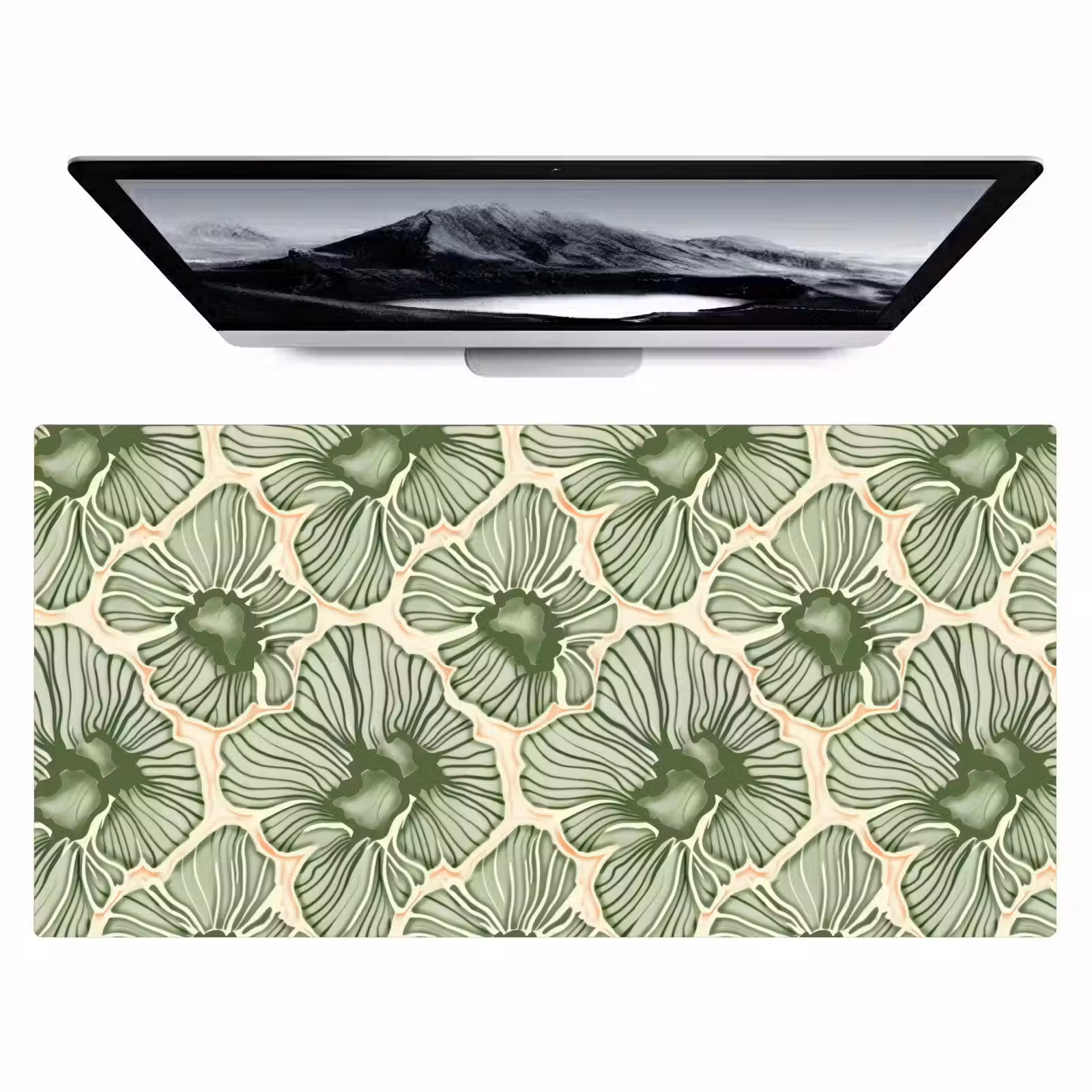 Bureau onderlegger - Groen - Botanisch - Bloemen - Organisch - Patroon — 1