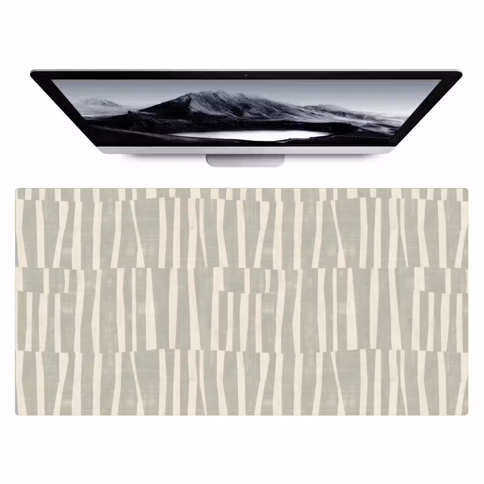 Bureau onderlegger - Saliegroen - Strepen - Geometrisch - Textuur - Patroon — 1