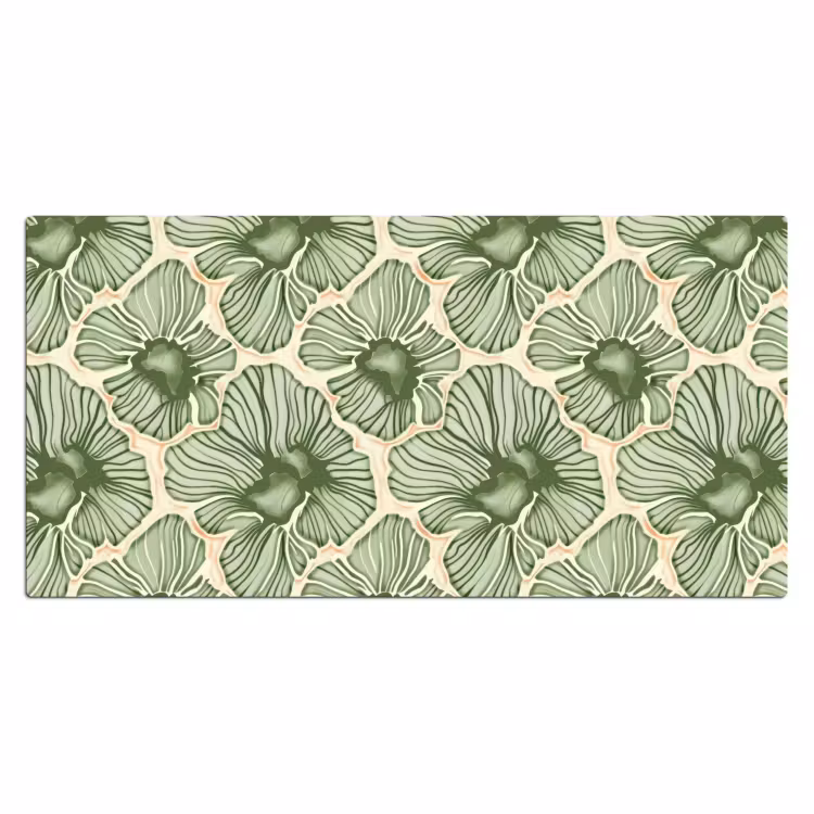 Bureau onderlegger - Groen - Botanisch - Bloemen - Organisch - Patroon — 2