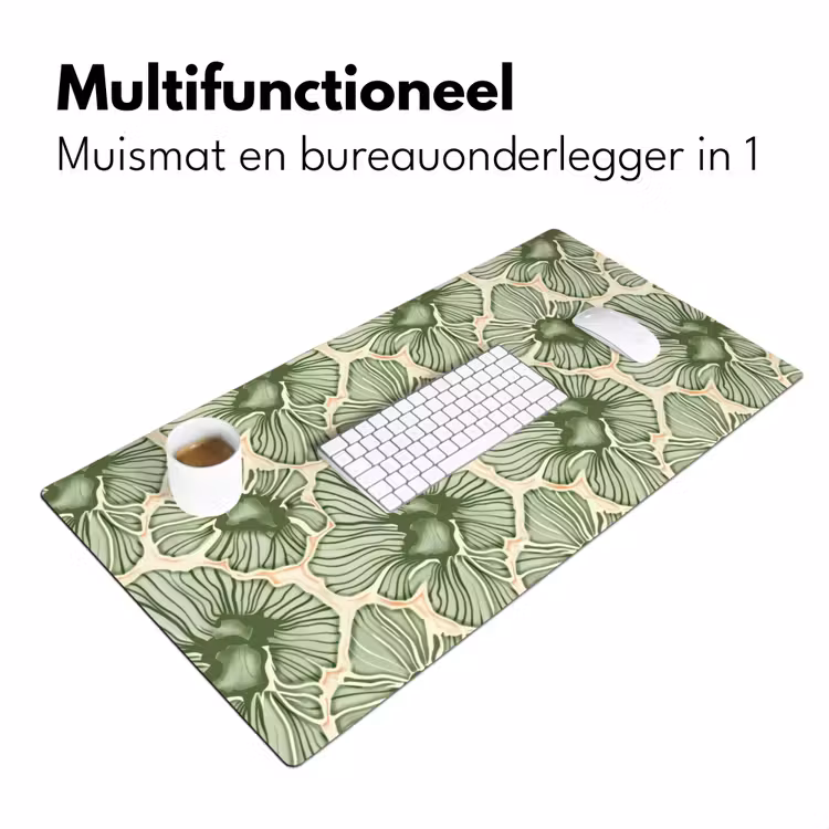 Bureau onderlegger - Groen - Botanisch - Bloemen - Organisch - Patroon — 7