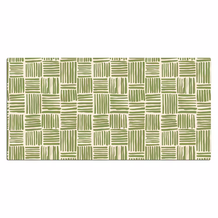 Bureau onderlegger - Saliegroen - Blokken - Handgetekend - Patroon — 2