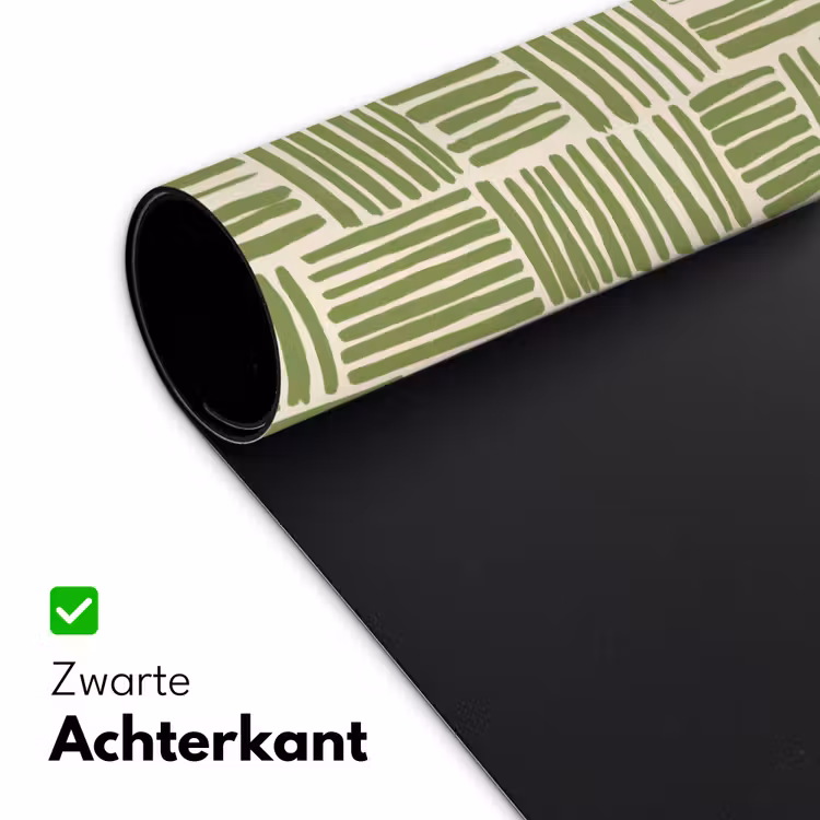 Bureau onderlegger - Saliegroen - Blokken - Handgetekend - Patroon — 5