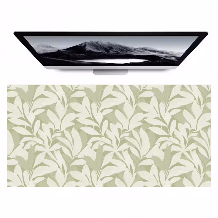 Bureau onderlegger - Saliegroen - Botanisch - Minimalistisch - Patroon — 1
