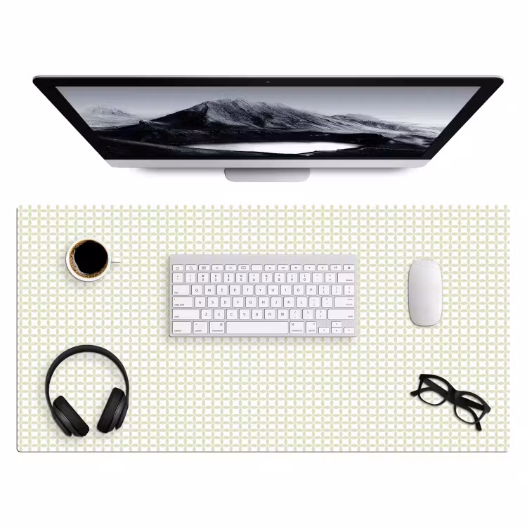 Bureau onderlegger - Saliegroen - Geometrisch - Cirkels - Patroon — 4