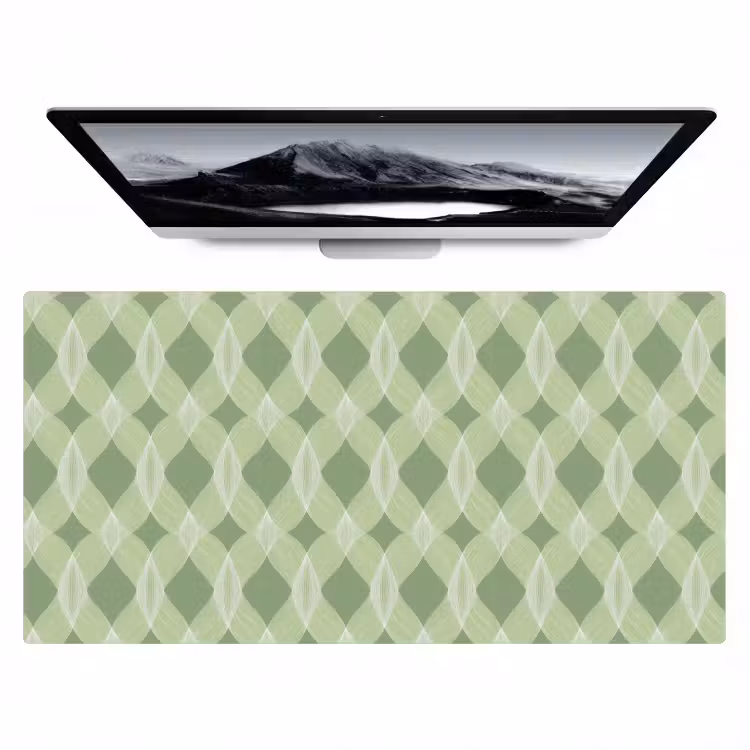 Bureau onderlegger - Saliegroen - Geometrisch - Organisch - Traliewerk - Patroon — 1