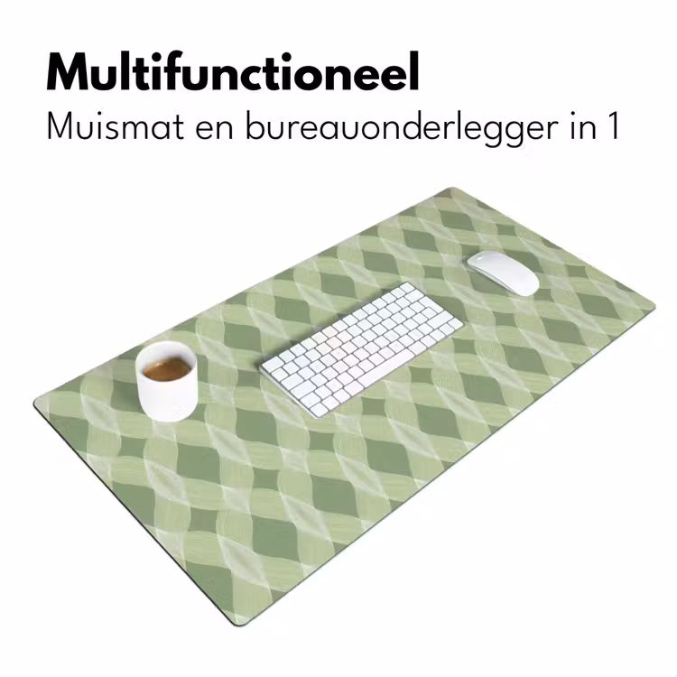 Bureau onderlegger - Saliegroen - Geometrisch - Organisch - Traliewerk - Patroon — 7