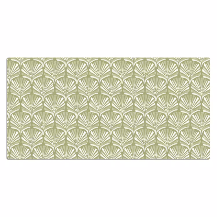 Bureau onderlegger - Saliegroen - Ginkgo Biloba - Waaier - Patroon — 2