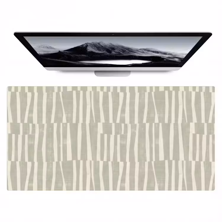 Bureau onderlegger - Saliegroen - Strepen - Geometrisch - Textuur - Patroon — 1