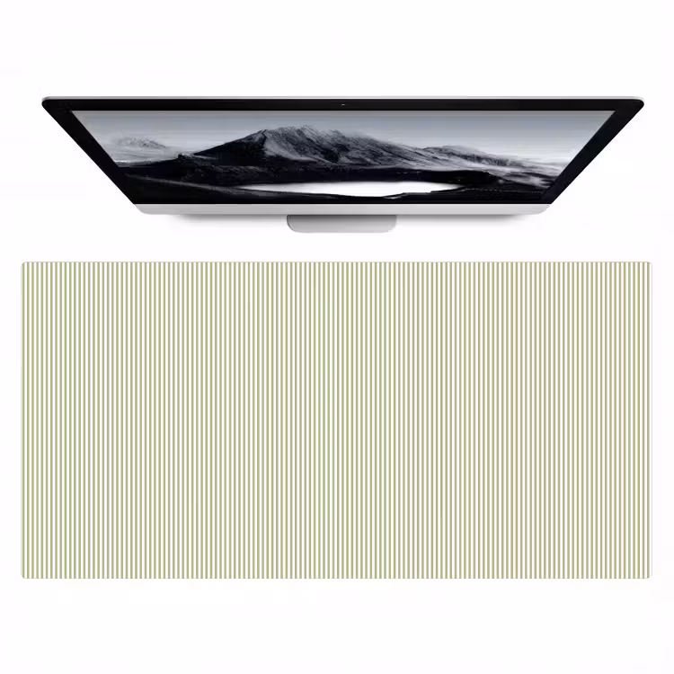 Bureau onderlegger - Saliegroen - Strepen - Minimalistisch - Patroon — 1