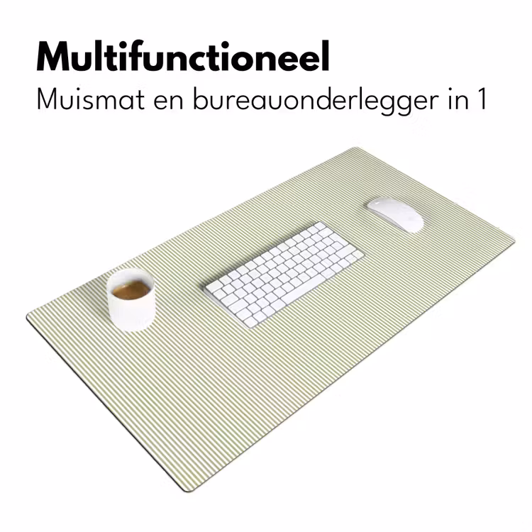 Bureau onderlegger - Saliegroen - Strepen - Minimalistisch - Patroon — 7
