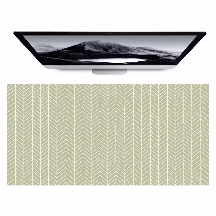 Bureau onderlegger - Saliegroen - Visgraat - Geometrisch - Patroon — 1