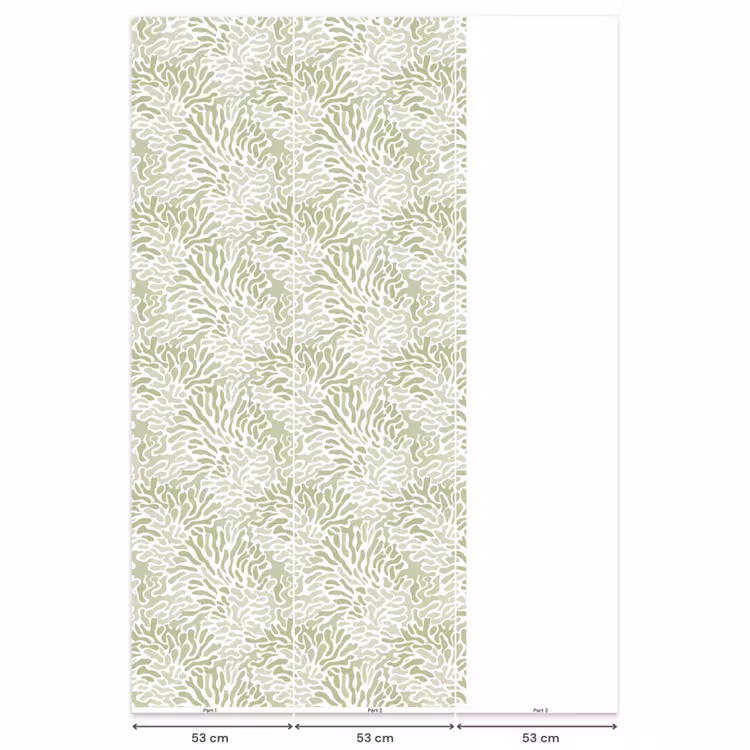 Behang - Saliegroen - Abstract - Organisch - Koraal - Patroon — 6