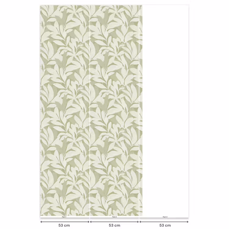 Behang - Saliegroen - Botanisch - Minimalistisch - Patroon — 6