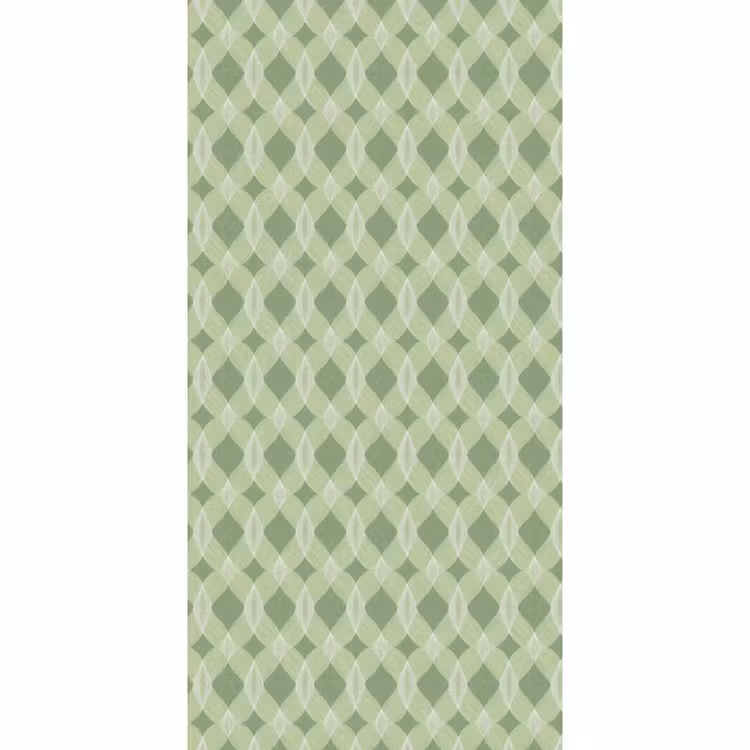 Behang - Saliegroen - Geometrisch - Organisch - Traliewerk - Patroon — 2