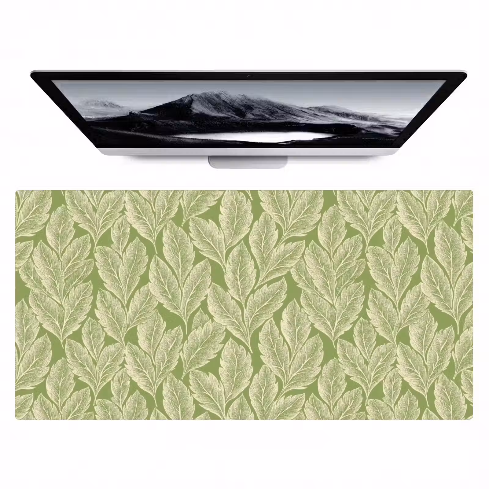 Bureau onderlegger - Groen - Botanisch - Bladeren - Vintage - Patroon — 1