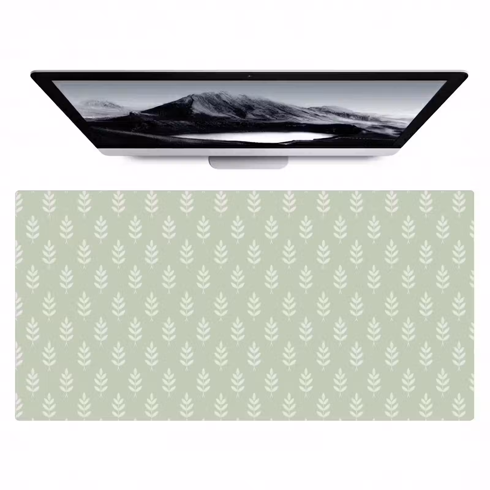 Bureau onderlegger - Saliegroen - Botanisch - Takjes - Minimalistisch - Patroon — 1