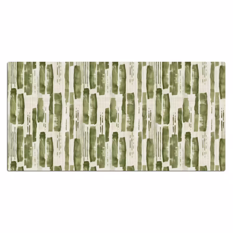 Bureau onderlegger - Groen - Abstract - Penseelstreken - Linnen - Patroon — 2