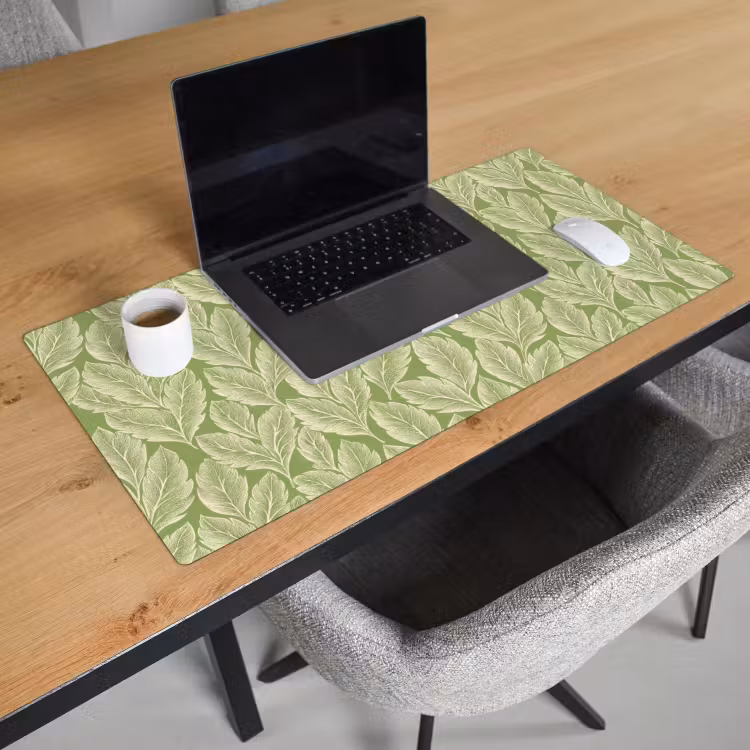 Bureau onderlegger - Groen - Botanisch - Bladeren - Vintage - Patroon — 3