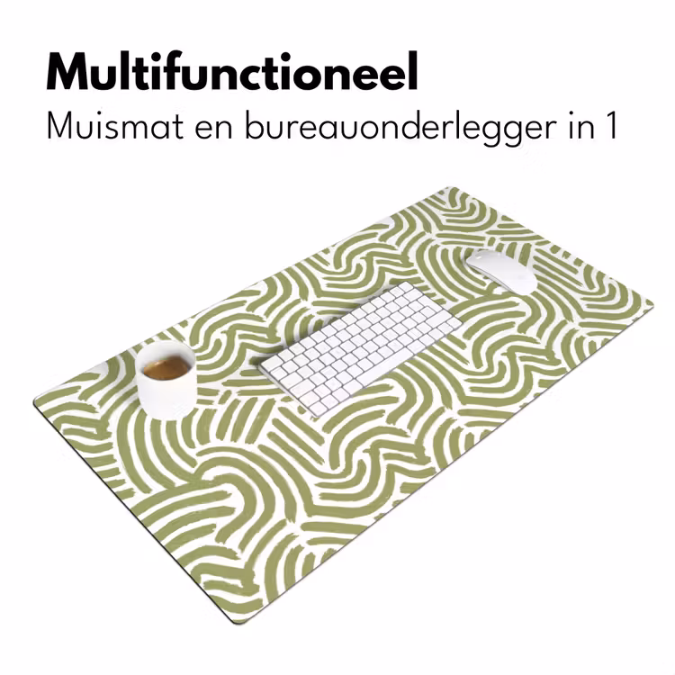 Bureau onderlegger - Saliegroen - Abstract - Bogen - Handgetekend - Patroon — 7