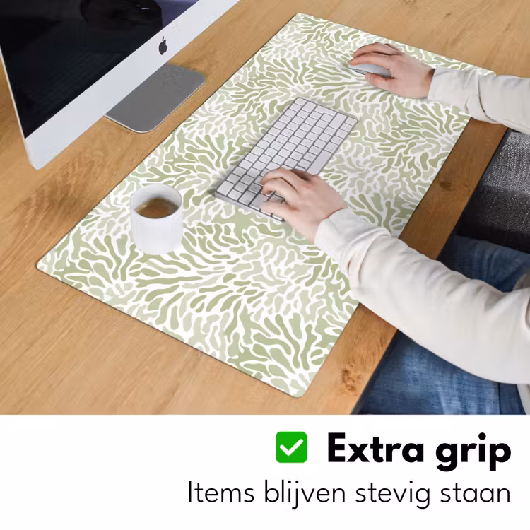 Bureau onderlegger - Saliegroen - Abstract - Organisch - Koraal - Patroon — 6