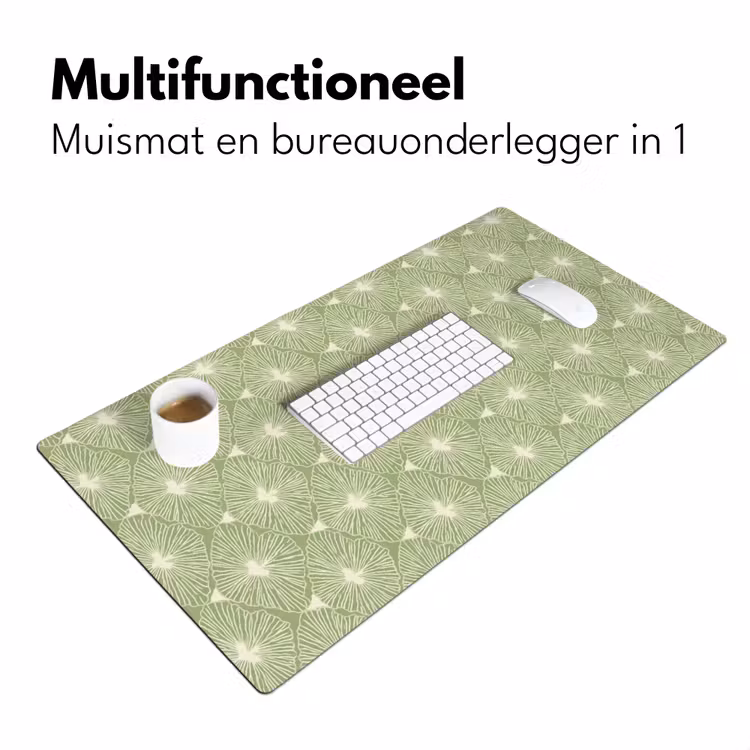 Bureau onderlegger - Saliegroen - Botanisch - Ruiten - Organisch - Patroon — 7