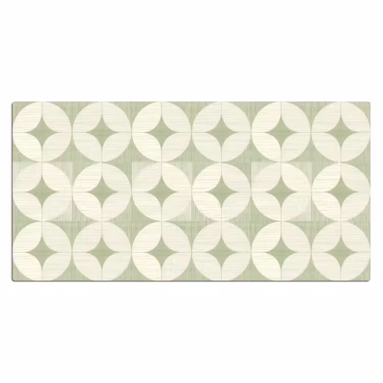 Bureau onderlegger - Saliegroen - Geometrisch - Retro - Mid-Century - Patroon — 2
