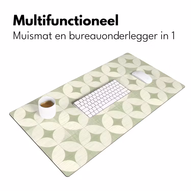 Bureau onderlegger - Saliegroen - Geometrisch - Retro - Mid-Century - Patroon — 7