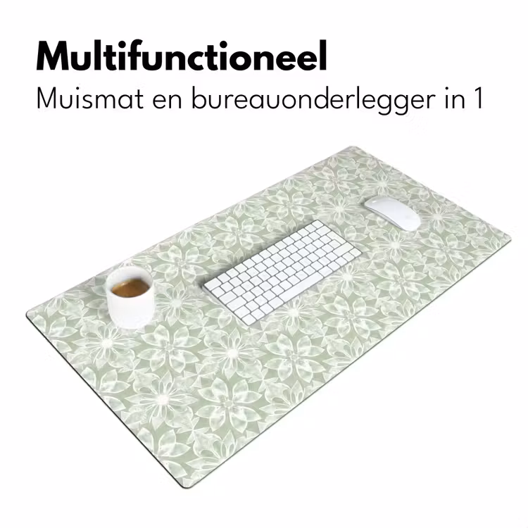 Bureau onderlegger - Saliegroen - Symmetrisch - Mandala - Ornament - Patroon — 7