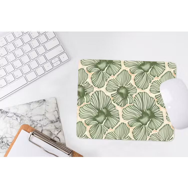 Muismat - Groen - Botanisch - Bloemen - Organisch - Patroon — 2