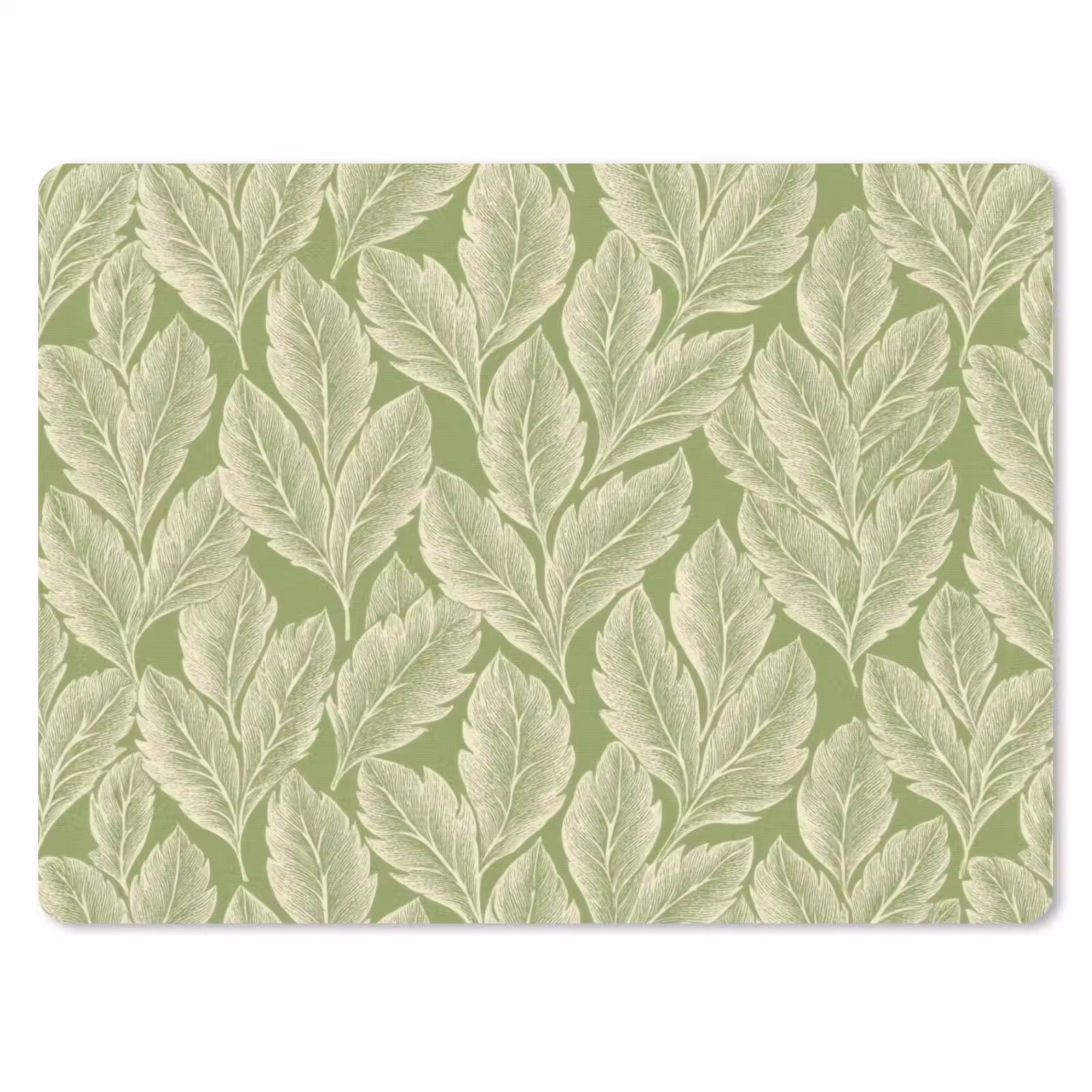 Muismat - Groen - Botanisch - Bladeren - Vintage - Patroon — 1