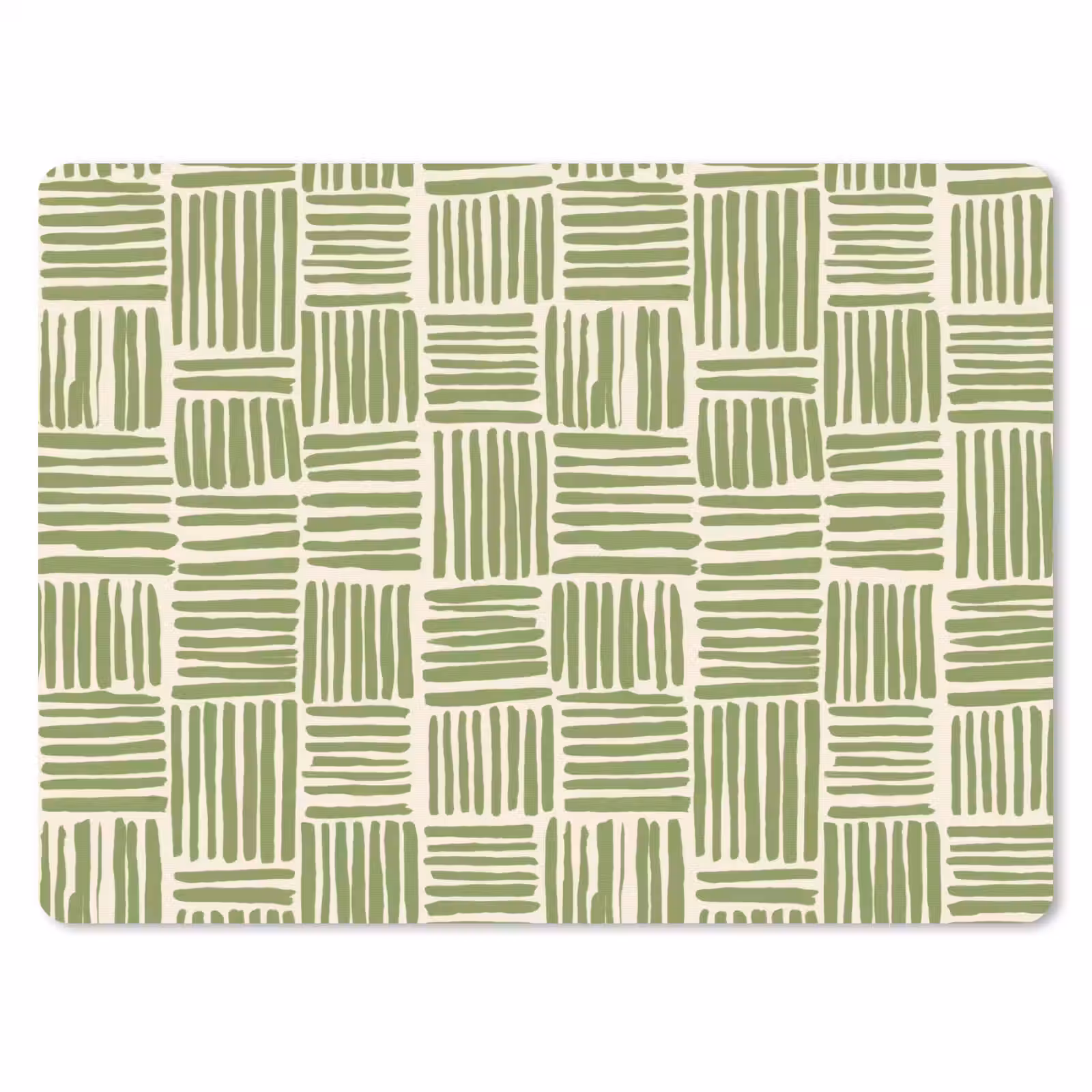 Muismat - Saliegroen - Blokken - Handgetekend - Patroon — 1