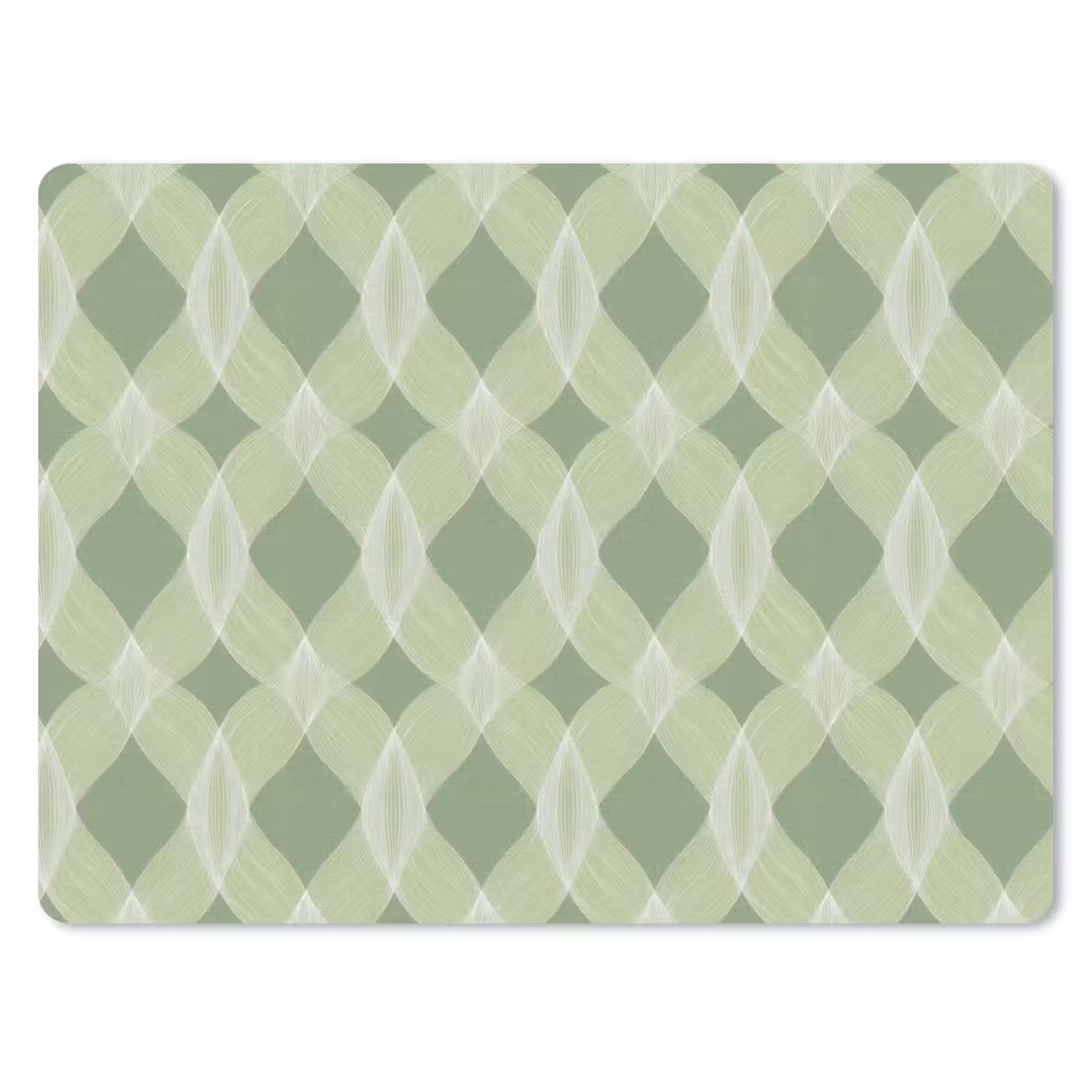 Muismat - Saliegroen - Geometrisch - Organisch - Traliewerk - Patroon — 1