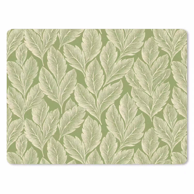 Muismat - Groen - Botanisch - Bladeren - Vintage - Patroon — 1