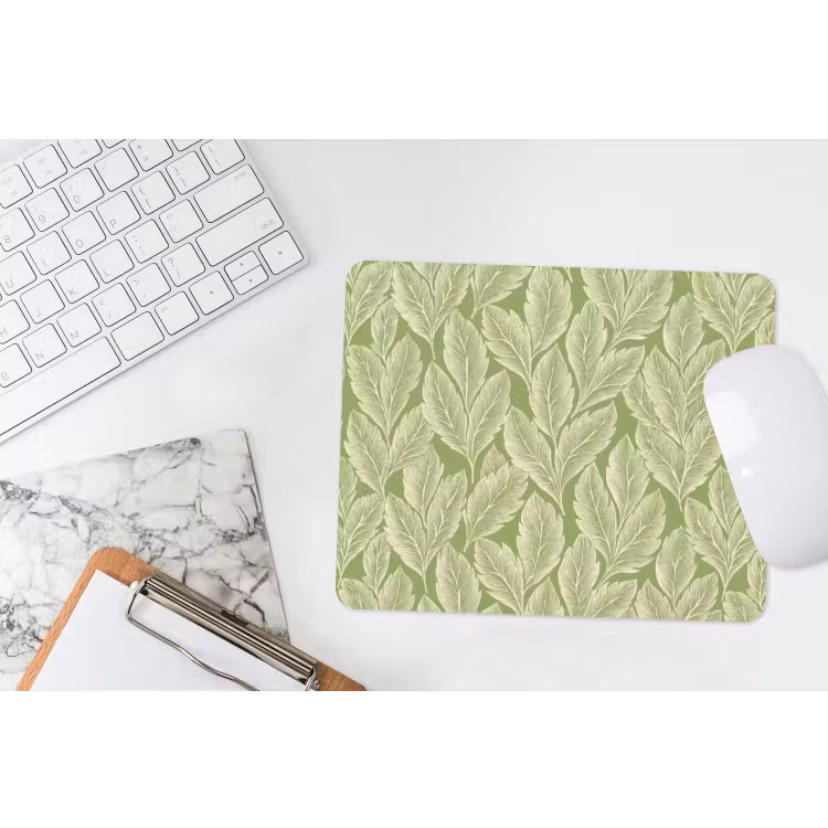 Muismat - Groen - Botanisch - Bladeren - Vintage - Patroon — 2