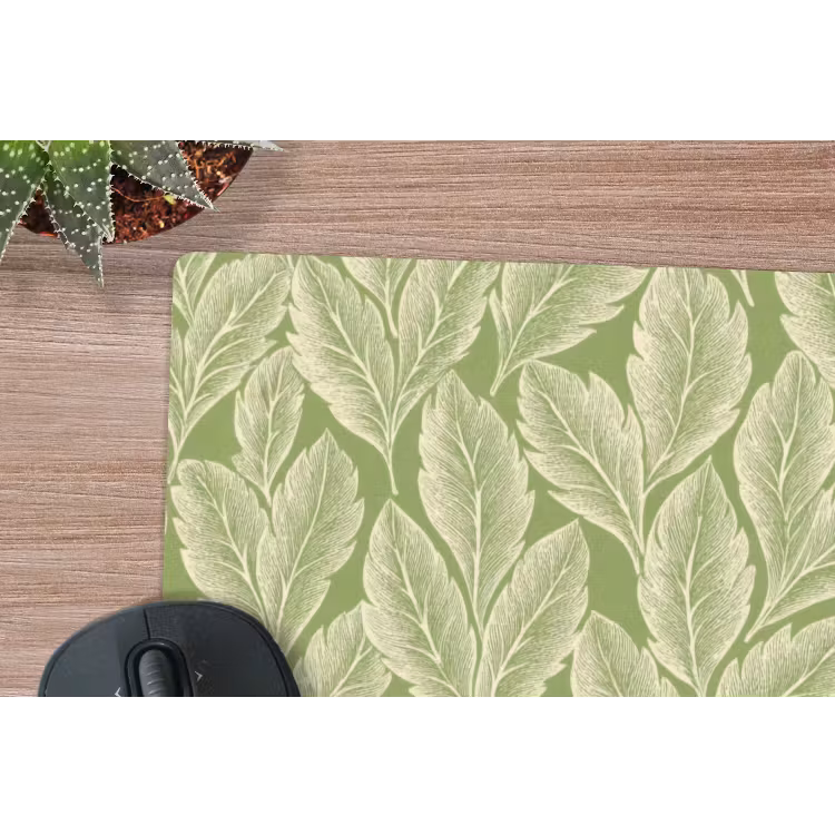 Muismat - Groen - Botanisch - Bladeren - Vintage - Patroon — 4