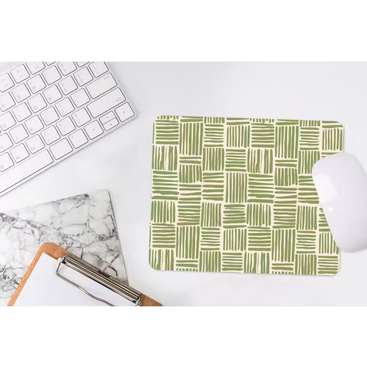Muismat - Saliegroen - Blokken - Handgetekend - Patroon — 2
