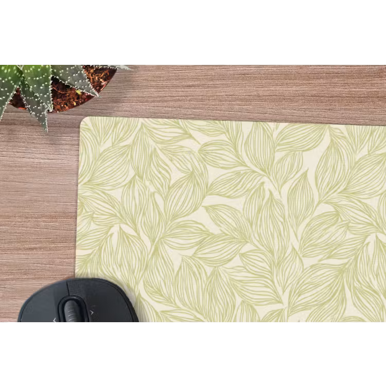 Muismat - Saliegroen - Botanisch - Bladeren - Handgetekend - Patroon — 4