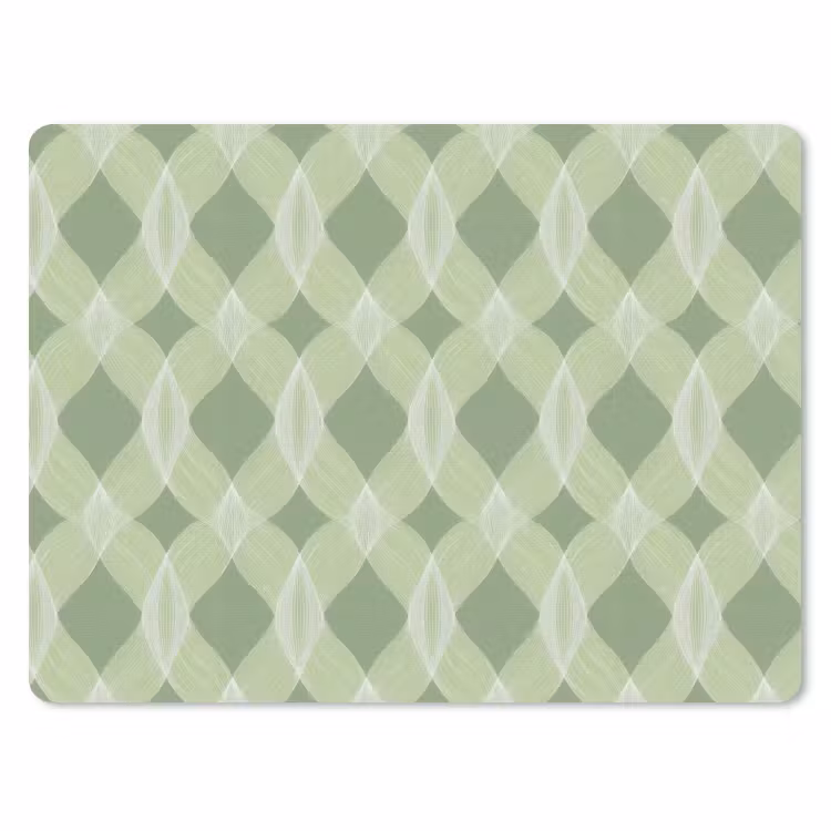 Muismat - Saliegroen - Geometrisch - Organisch - Traliewerk - Patroon — 1